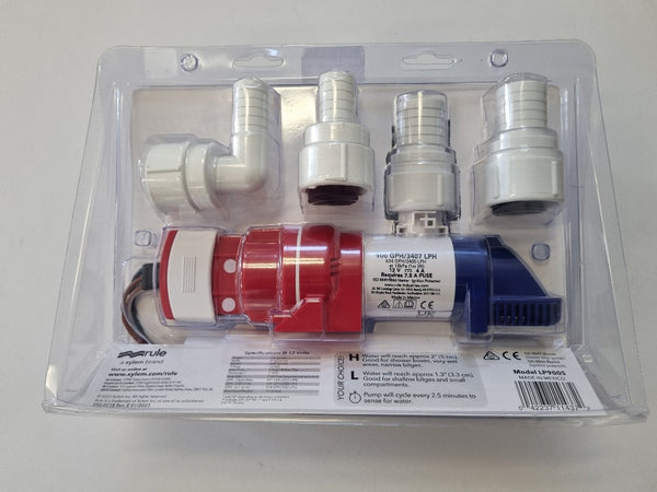 Rule 12V Automatic 900GPH Low Profile Bilge Pump
