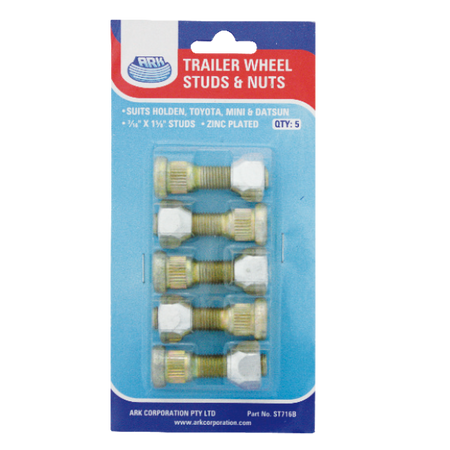 Set of 5 Holden wheel studs and nuts
