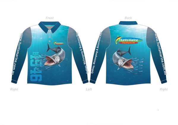 Hunts Fishing Shirts - 3 Styles in 7 Sizes