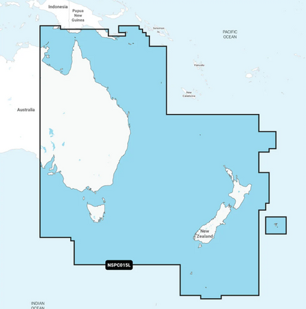 Garmin Navionics + charts to suit all mapping units - 5 areas