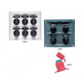 BEP Switch Panel 4 and 6 Way with Fuses - Black or White