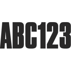 6 Inch Black or White Registration Numbers