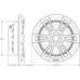 Fusion EL-F651SPG 6.5" RGB Lighting Shallow Mount Speaker (pair) - Grey
