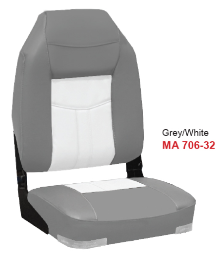 High Back Deluxe Folding Seat - 6 Colour Combos