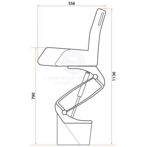 Shark Flex Ultra Plus Suspension Seat Base with Seat - Black or White