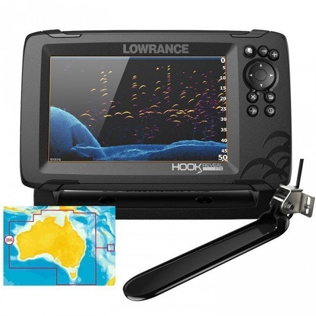 Lowrance Hook Reveal 7 Colour Fishfinder/GPS/Mapping with Tripleshot T –  Hunts Marine