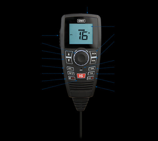 GME GX750 VHF Marine Transceiver - Black or White