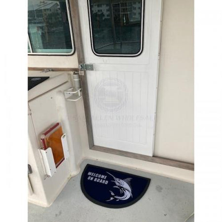 Welcome On Board Marlin Semi Circle Doormat