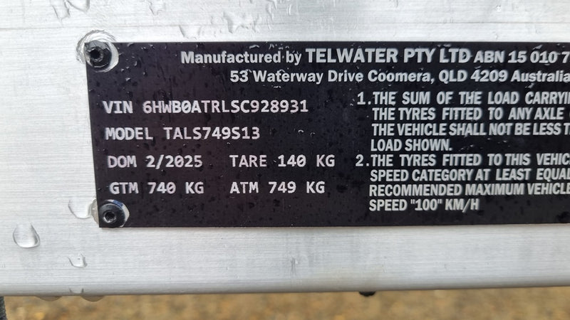 Quintrex Alloy trailer - Suit 3.1m to 4.0m boat