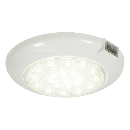 Waterproof LED Dome Light with Switch - White and White/Red