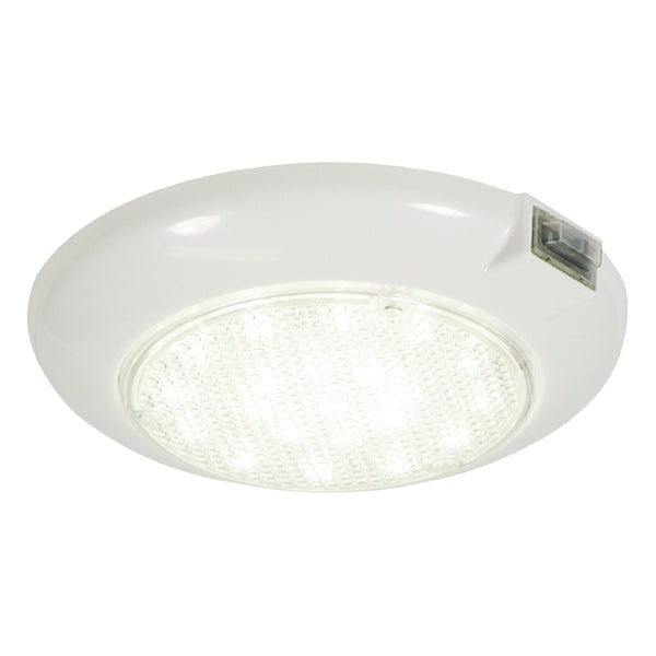 Waterproof LED Dome Light with Switch - White and White/Red