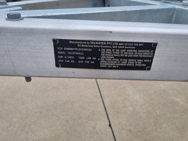 Alloy Quintrex trailer to suit 3.1m to 4m boat