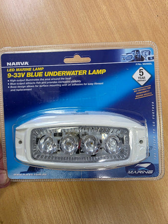 Narva Blue LED Underwater Transom Light - White or Black Housing