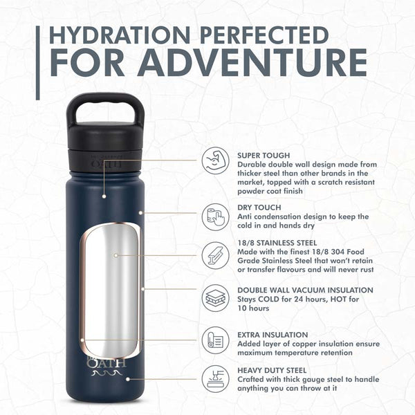 Oath 700ml Stainless Steel Bottle - 4 Colours