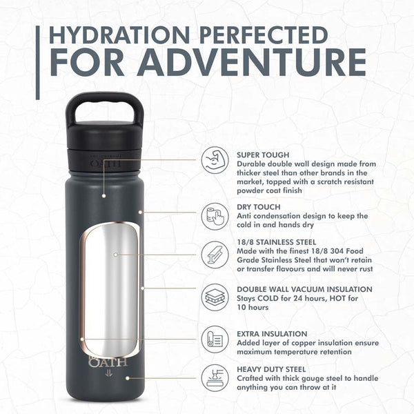 Oath 700ml Stainless Steel Bottle - 4 Colours