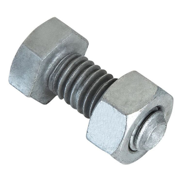 Galvanised Adjusting Bolt and Nut - 5 pack