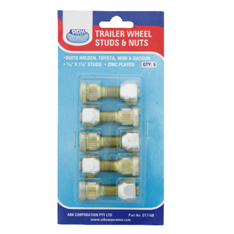 Set of 5 Holden wheel studs and nuts