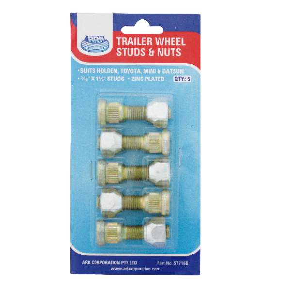 Set of 5 Holden wheel studs and nuts