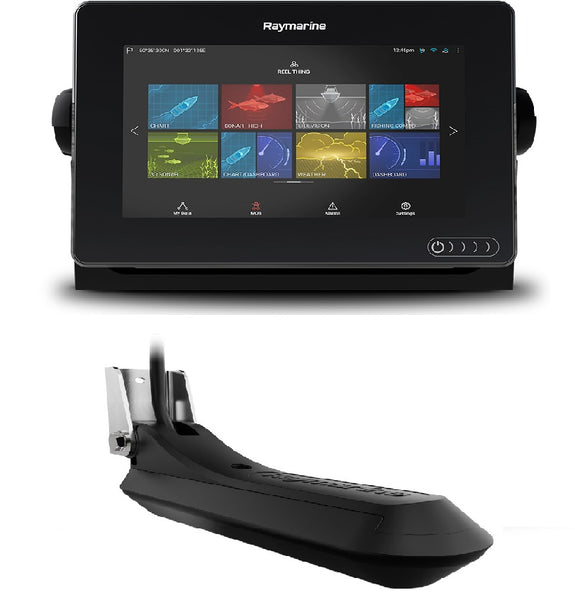 Raymarine Axiom 9 – 9″ Touch Screen Multifunction Navigation with integrated RealVision 3D, 600W Sonar with RV-100 transducer and AUS Mapping