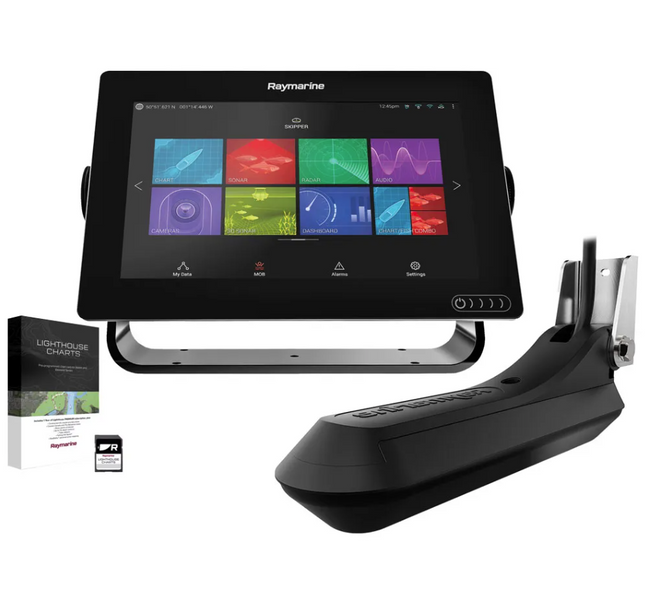 Raymarine Axiom 9 – 9″ Touch Screen Multifunction Navigation with integrated RealVision 3D, 600W Sonar with RV-100 transducer and AUS Mapping