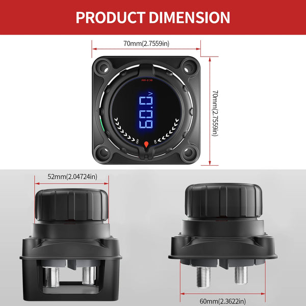 Heavy Duty Battery Switch with Volt Meter