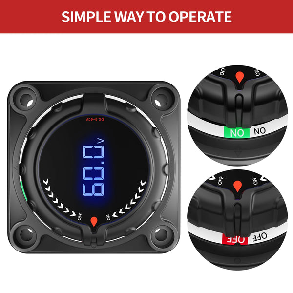 Heavy Duty Battery Switch with Volt Meter