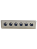 6 Gang Stainless Steel switch panel with 15A backlit switches - Horizontal