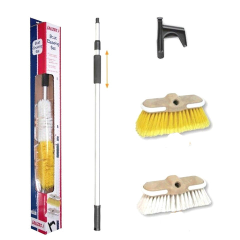 Boat Cleaning Kit Telescopic 1.75m - With Two Brush Heads