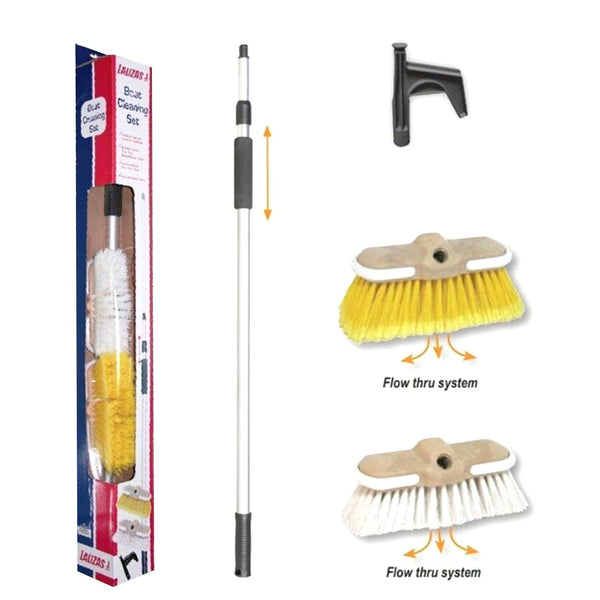 Boat Cleaning Kit Telescopic 1.75m - With Two Brush Heads