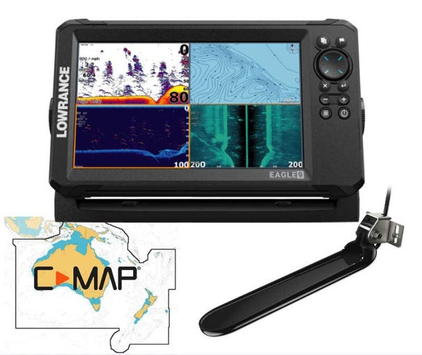 Lowrance Eagle 9 Colour Fishfinder/GPS/Mapping with Tripleshot Transducer - P/N 000-16128-001