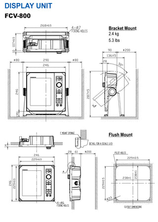 Furuno FCV-800: 8.4 inch Digital Colour Sounder