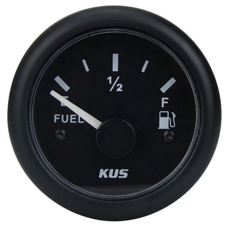 Evinrude / Johnson Fuel Gauge - Black face in 2 styles