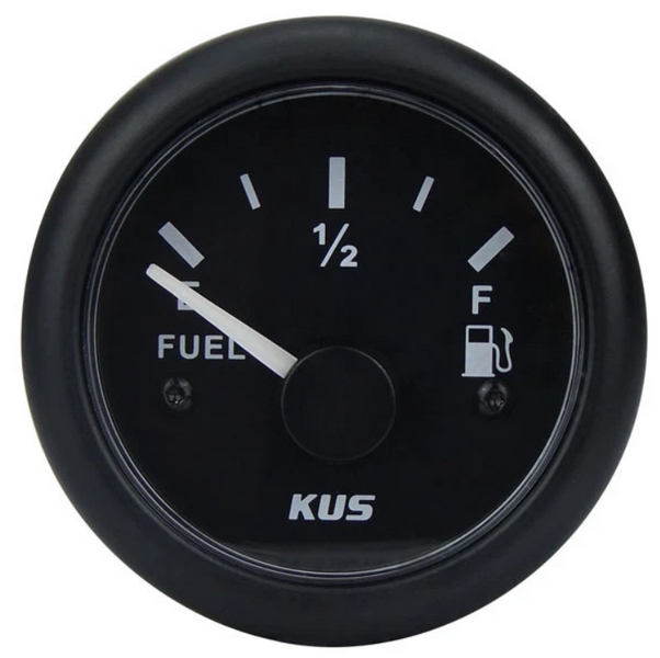 Evinrude / Johnson Fuel Gauge - Black face in 2 styles