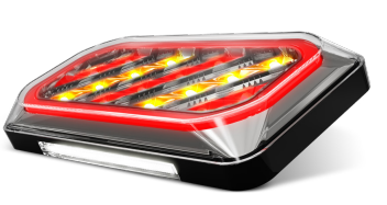 LED Premium 216 Series Waterproof Trailer Lights with 10mtr cable - Rectangular