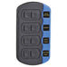 Waterproof Switch Panel with 30 Labels and 2 Wave contours