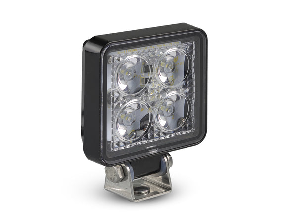 3 Inch Square 4 LED Flood Lamp - Black or White