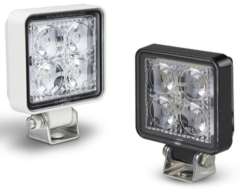 3 Inch Square 4 LED Flood Lamp - Black or White