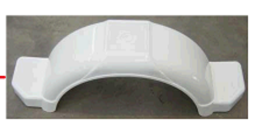 Quintrex 13" and 14" White Mudguards - each
