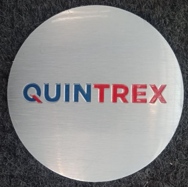 Quintrex steering wheel centre stick on plate
