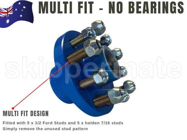 SALTWATER double coated MULTI FIT plain hub - Ford and Holden in one