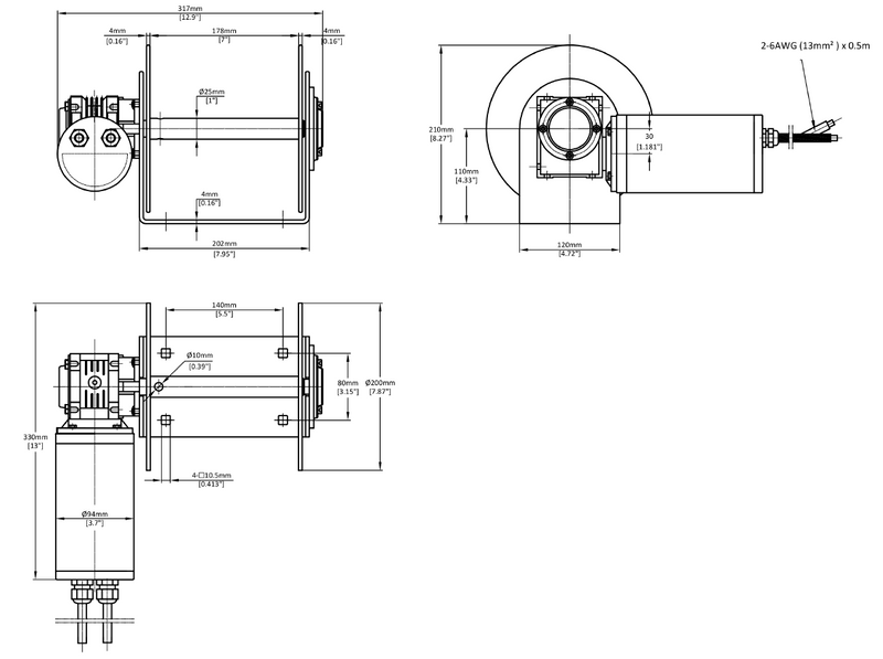 Savwinch 990-SS Signature Stainless Steel Drum Winch kit - Suits boats up to 6.00m