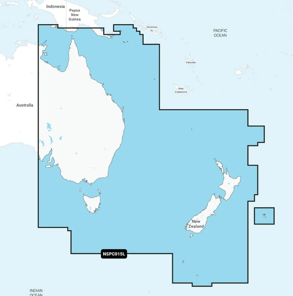 Garmin Navionics + charts to suit all mapping units - 5 areas