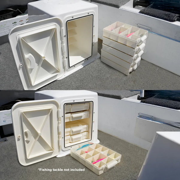 Boat Seat Box with Tackle Tray Storage - 2 sizes