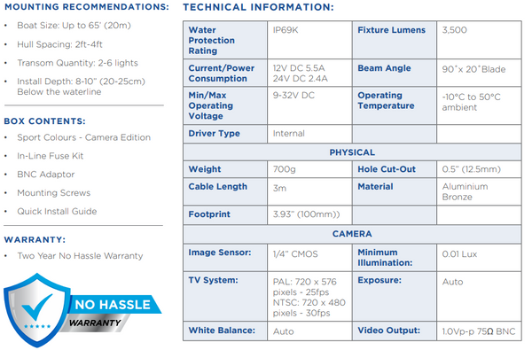 OceanLED Underwater light with CAMERA