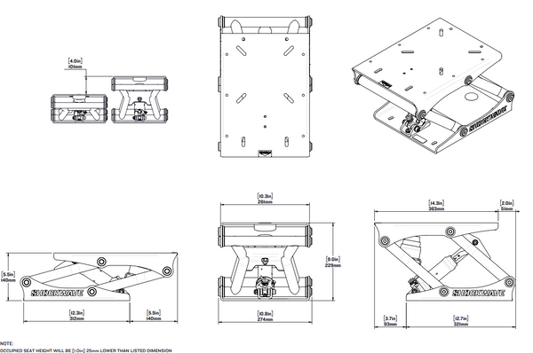 Shockwave Stainless Steel S5 Suspension Seat Base