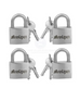 Stainless Steel Keyed Alike Padlocks - 4 Pack in 2 Sizes