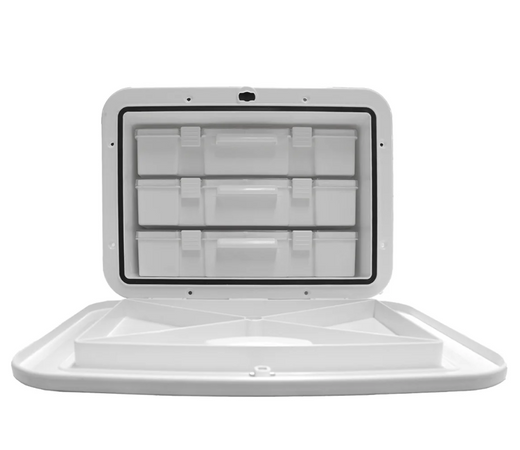 Waterproof Hatch with 3 Tackle Draws - Horizontal
