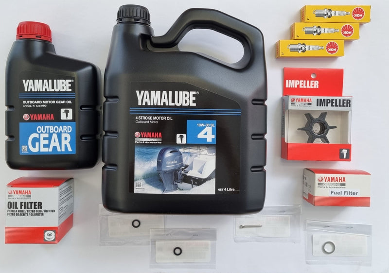 30hp and 40hp 2 and 3 Cylinder GENUINE Yamaha 4 stroke service kits