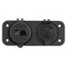 Flush Mount Dual Panel - Voltmeter, Dual USB-A / USB-C Charger & Cigarette Lighter socket