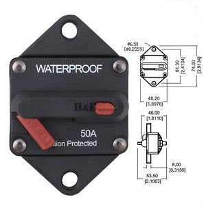 50A Waterproof Recessed Mount Circuit Breaker